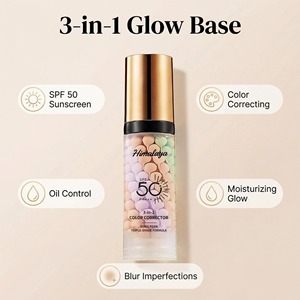 Crema Aislante con Protección Solar SPF 50, 3 en 1, Prebase de Maquillaje, Control de Grasa, <span class=keywords><strong>Corrector</strong></span> de Color, Base de Maquillaje Iluminadora, OEM - Product Image 3