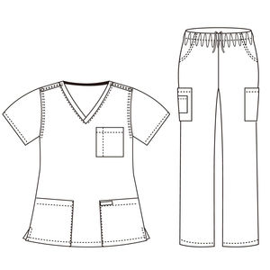 Conjunto de bata de laboratorio de hospital unisex al por mayor, bata médica de enfermera, mezcla de algodón, lona de secado rápido, transpirable y ligera - Product Image 5