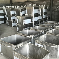 Chariot Euro personnalisable 200L-600L en acier inoxydable 304 pour viande, boulangerie, usine de transformation de légumes, et cave à vin