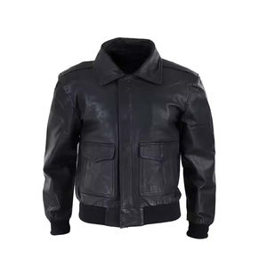 Dernière Tendance Hiver : Blouson Bomber en Cuir Col Montant avec Logo Personnalisé, Style Urbain, Collection 2026 - Product Image 6