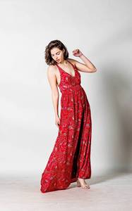 ชุดเดรสยาวของผู้หญิงชุดเดรสลำลองแขนกุดเปิดหลังผ้าคอตตอนลายปาเก็ตตี้ลูกไม้ชายหาดแฟชั่นฤดูร้อน - Product Image 4