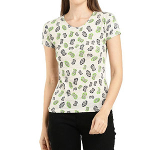Camiseta de mujer de poliéster y algodón con estampado de logotipo personalizado Camiseta de mujer de alta calidad Camiseta de último diseño - Product Image 1