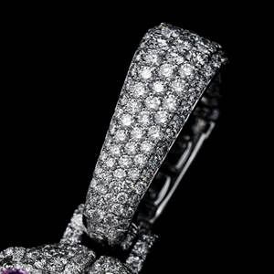 Colgante Personalizado con Rostro de Jesús de 3.5 Pulgadas |   Plata 925 |   Moissanita VVS |   Completamente Cubierto de Diamantes |   Corona de Espinas de Pera - Product Image 6