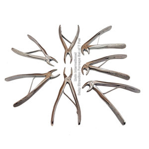 Juego de 7 Fórceps de Extracción para Bebés, para Extracción de Dientes Pediátricos, Cirugía Oral y Procedimientos Dentales Profesionales - Product Image 1