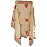 Sarong Pareo Bikini de plage en coton pur 100% imprimé à la main en Inde, pour femmes, taille - 44 pouces X 72 pouces
