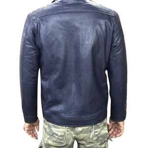 Men's Vintage Leather Jacket with Distressed Finish and Classic Fit - Perfect for a <b>Rugged</b>, Timeless Look - Leather Jackets - Product Image 4