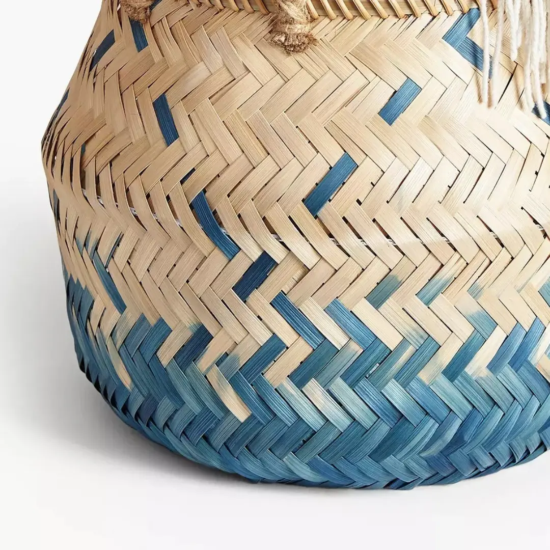 Hot New Design Bamboo Rattan Storage Basket Woven Basket Natural Handmade For Home Organizing