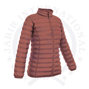 Chaqueta acolchada de talla grande para mujer hecha a medida de alta calidad, ropa informal brillante para invierno con cierre de cremallera, precio al por mayor - Product Image 5