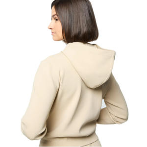 Survêtement d'entraînement deux pièces respirant de haute qualité pour femmes personnalisé pour l'hiver Fitness Jogging couleur unie Logo tenue vierge - Product Image 5