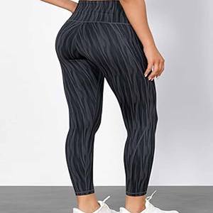 Mallas de entrenamiento de Yoga de compresión de tela suave de cintura alta para mujer, Diseña tus propias mallas ajustadas para mujer subidas por Dress Sports - Product Image 4