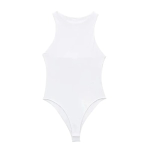 บอดี้สูทชิ้นเดียวสำหรับผู้หญิงชุดว่ายน้ำแขนกุดผ้าฝ้ายระบายอากาศได้ดีดีไซน์ใหม่มีสไตล์ - Product Image 4