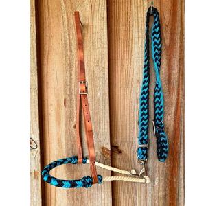 Brida de Cuero Genuino Ajustable para Caballo, Cabestro de Cuero Repujado, Cabestro de Cuero Anatómico para Caballo - Product Image 5