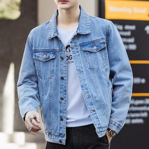 OEM 2025 logotipo personalizado diseñado hombres Vintage elegante estilo Denim chaqueta transpirable piedra lavado pesado tela botón para - Product Image 2
