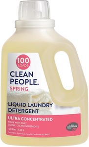 Clean People Eco-Friendly <b>Liquid</b> Laundry Detergent Spring Scent, 50 fl oz , 100 Loads - Product Image 2