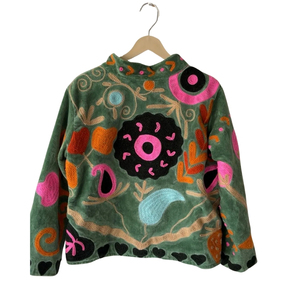 เสื้อแจ็คเก็ตปักลายซูซานีสไตล์อินเดียคุณภาพสูง งานฝีมือระดับพรีเมียม แฟชั่นโบฮีเมียนทันสมัย เสื้อคลุมสไตล์ชาติพันธุ์ - Product Image 6