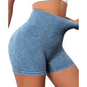 กางเกงขาสั้นของผู้หญิงกางเกงขาสั้นออกกำลังกายโยคะผ้าไนลอนโพลีเอสเตอร์ออกแบบโลโก้ได้ตามต้องการ - Product Image 3