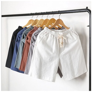 2024 New Arrival Men's Casual Cotton <b>Chino</b> <b>Shorts</b> Summer OEM Custom Wholesale <b>Elastic</b> <b>Waist</b> Solid Sports Pants High Street Cheap - Product Image 1