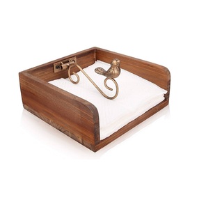Nouveau dernier porte-serviettes artisanal en bois avec métal Look simple et royal avec une qualité supérieure disponible au meilleur prix - Product Image 4
