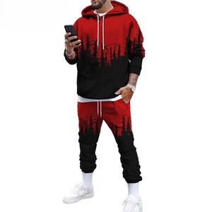 ชุดวอร์มสตรีทแวร์ฤดูหนาวสำหรับผู้ชาย แบบ 2 ชิ้น ผ้าฝ้าย 100% แห้งเร็ว ระบายอากาศได้ดี น้ำหนักเบา แขนสั้น - Product Image 5