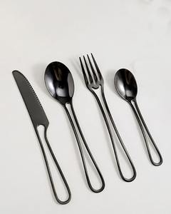 Christman plaqué or rose ensemble de 5 pièces d'argenterie en acier inoxydable ensemble de couverts de luxe en acier inoxydable - Product Image 6