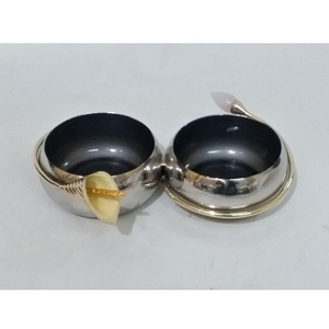 Juego de Tazones Decorativos de Acero Inoxidable de Doble Capacidad para Frutos Secos, para Cocina, Hogar, Hotel, Restaurantes, Decoración de Mesa - Product Image 1