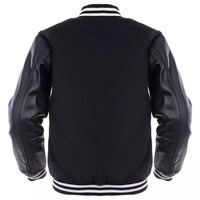 Blousons universitaires slim pour hommes, brodés avec logo personnalisé, col montant, style baseball, boutons design, en toile variée, pour l'hiver