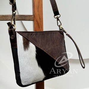 Sacs à main en cuir de fourrure de vachette sac à bandoulière nouveauté sac à bandoulière multi-usages en cuir véritable sac à main en cuir de haute qualité - Product Image 1