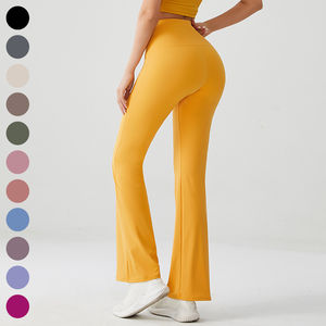 Venta al por mayor de encargo de cintura alta deporte entrenamiento Yoga pantalones Leggings mujeres suave poliamida Fitness Leggings con bolsillos - Product Image 4