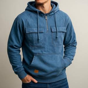 Vente en gros d'usine, sweat-shirts pour hommes sur mesure, coupe confortable, décontractés, à porter au quotidien - Product Image 6