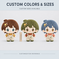 Poupée en peluche verte personnalisée, adorable mini personnage, jouet en peluche doux, OEM ODM, vente en gros, cadeau