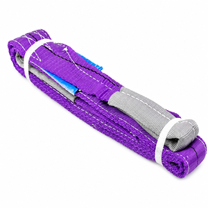 Provina Sangles plates en sangle plate en polyester violet personnalisées, 1 tonne, haute résistance, 2 plis, 38 mm, œillets sur chaque extrémité, facteur de sécurité 8:1, usage intensif - Product Image 6