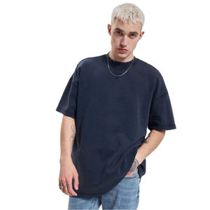 Custom <b>Men's</b> Heavyweight 100% Cotton Acid Wash Oversized Breathable O-Neck <b>Long</b> Print <b>Short</b> Sleeve Streetwear Solid Front - Product Image 1