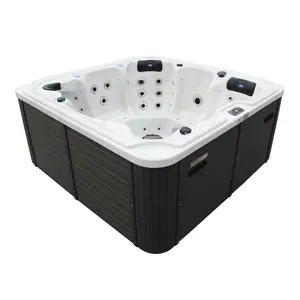 Banheira de hidromassagem profunda para 6 pessoas, espreguiçadeira de luxo ao ar livre, banheira de hidromassagem, jacuzzi com massagem nos pés