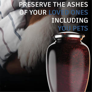 Urna de cremación humana de metal moderna y elegante, acabado pintado en aerosol marrón, diseño duradero de alta calidad para uso funerario y conmemorativo - Product Image 3