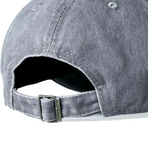 Gorra de béisbol clásica unisex de 5 paneles, tela de sarga de algodón de alta calidad, logotipo personalizado, gorra publicitaria para exteriores con hebilla de Metal negra - Product Image 2