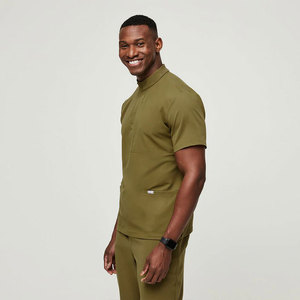 Uniformes Médicos de Alta Calidad para Hospital, Conjuntos de Uniformes de Enfermería con Bolsillos, Logotipo Personalizado, Cuello Mao, Tejido de Punto, Cierre de Cremallera, Estilos Cómodos - Product Image 3