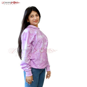Breathable Fabric Womens <b>Hoodie</b> With Bold <b>Tie</b> <b>Dye</b> Print And Slim Cut For Active Use Lightweight <b>Tie</b> <b>Dye</b> <b>Hoodie</b> - Product Image 2