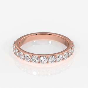 Round Cut Moissanite Diamond Wedding Band <b>Ring</b> in Sterling Silver Elegant Moissanite <b>Rings</b> - Product Image 5