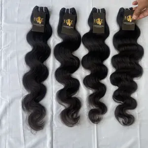 Indian Raw Virgin Hair Cuticle Aligned Natural Black Color Body Wave Single Donor Unprocessed Hair Bundles Vendors