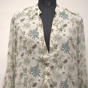 Honeydew Breeze Broderie Perles Paillettes Robe Élégante Ivoire Imprimé Été Droite Silhouette Adultes Taille Naturelle - Product Image 1