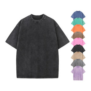 เสื้อผ้าข้างถนนฮิปฮอปเฮฟวี่เวทผ้าฝ้าย 100% หลวมว่างเปล่ากรดล้างเสื้อยืดผู้ชายที่กําหนดเองวินเทจเสื้อยืดขนาดใหญ่ - Product Image 3