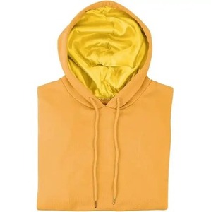 Sudadera con Capucha forrada de seda con hombros caídos de alta calidad al por mayor Sudadera con capucha de satén gráfica informal sudadera de mujer sudaderas con capucha de seda logotipo personalizado - Product Image 5