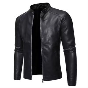 Nouvelle arrivée, veste en cuir d'agneau pour homme, mode moto, cuir véritable de haute qualité, vêtements d'extérieur, vente en gros OEM - Product Image 1