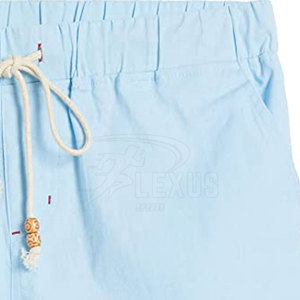 Pantalones cortos de hombre de algodón 100% al por mayor personalizados último diseño de cintura media patrón sólido ropa informal ligera - Product Image 4