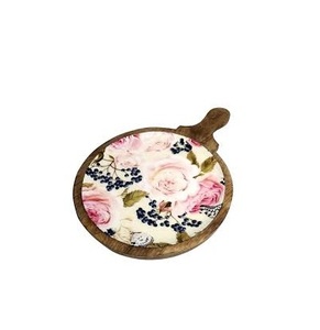 Pizza de madera de Acacia Natural, juego de cena de comida de Hotel irrompible, platos redondos sólidos, venta al por mayor - Product Image 1