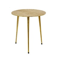 Nouvelle arrivée, table d'appoint en fer, finition dorée, décoration d'intérieur, fabrication artisanale, luxe, classique, meubles écologiques, dernier design, haut de gamme