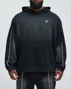 ผู้ผลิตชุดฮู้ดดี้และกางเกงวอร์มแบบหนาสีพื้นสไตล์วินเทจ (Marfa International) - Product Image 2