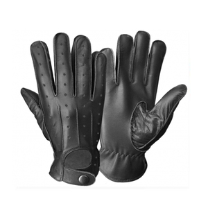 Guantes de conducción de invierno para hombres y mujeres Negro Marrón Ajuste personalizado Etiqueta privada Venta al por mayor Guantes de cuero de piel de oveja - Product Image 2