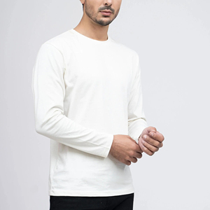 Ropa de calle hecha a medida, camiseta de gran tamaño de manga larga con cuello redondo y estampado, Camiseta holgada de algodón 100% de peso pesado para hombre - Product Image 3