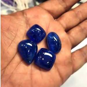 4 Pcs de Tanzanite Naturelle 17mm à 25mm Coussin Ovale poire Cabochon 137 Cts Lot Iroc Ventes Qualité Loose Gemstone Cab US $384 tout - Product Image 2
